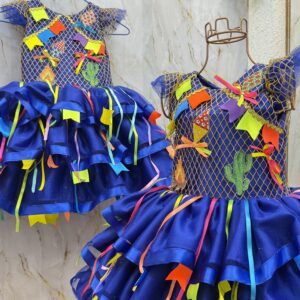 Vestido junino luxo Fitas